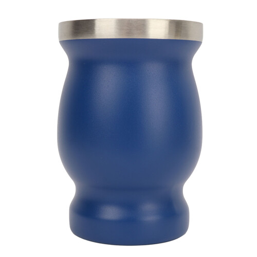 8oz Blauer Edelstahl-Gourdcup-Set mit Bürste & Strohhalm 1