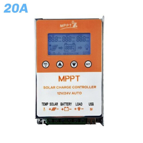 Photovoltaic MPPT Solar Controller with Backlight Display 12V 11.1V Solar Charging Controller 20A 1