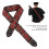Leather & Nylon Guitar Strap with Embroidered Floral Pattern, Black 8