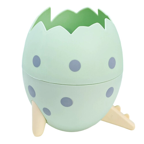(Green) Dino Egg Trash Bin - Office Kitchen Decor 1