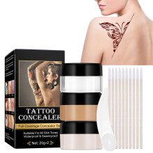 Crema Coprentesperta per Tatuaggi Impermeabile 20g, Duratura e Idratante per Copertura Cicatrici e Macchie Scure