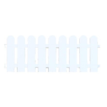 Weißer PVC-Gartenzaun, ineinandergreifende Rasenkanten zur Gartengestaltung und zum Schutz