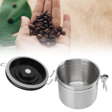Airtight 1.2L Stainless Steel Coffee Canister, Silver, 12.5cm