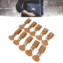 Leder-Nietengugelknöpfe zum Annähen, 10 Sets für Mäntel, Jacken, DIY-Lederarbeiten, Hellbraun