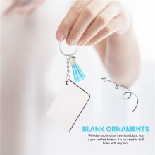 160 STUKS Sublimatie Ornament Blanks,Sublimatie Sleutelhangers Dubbelzijdige Sublimatie Sleutelhanger Boards DIY Benodigdheden