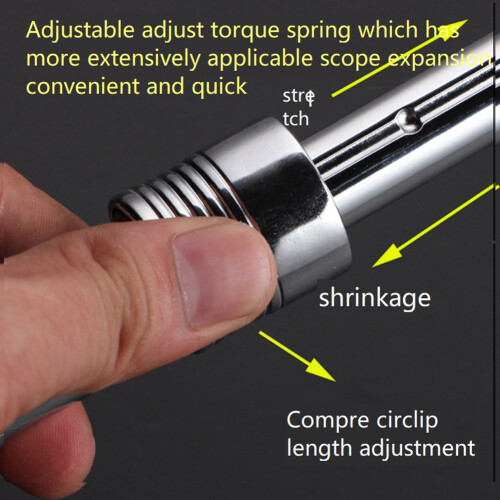 72-Tooth Adjustable Socket Ratchet Wrench 1/2 inch Extendable Telescopic Socket Spanner Torque Wrench Quick Release 2
