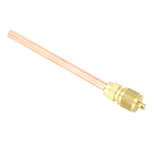 Válvula de acceso de cobre para aire acondicionado 120 mm, rosca UNF 1/2-20, para R410