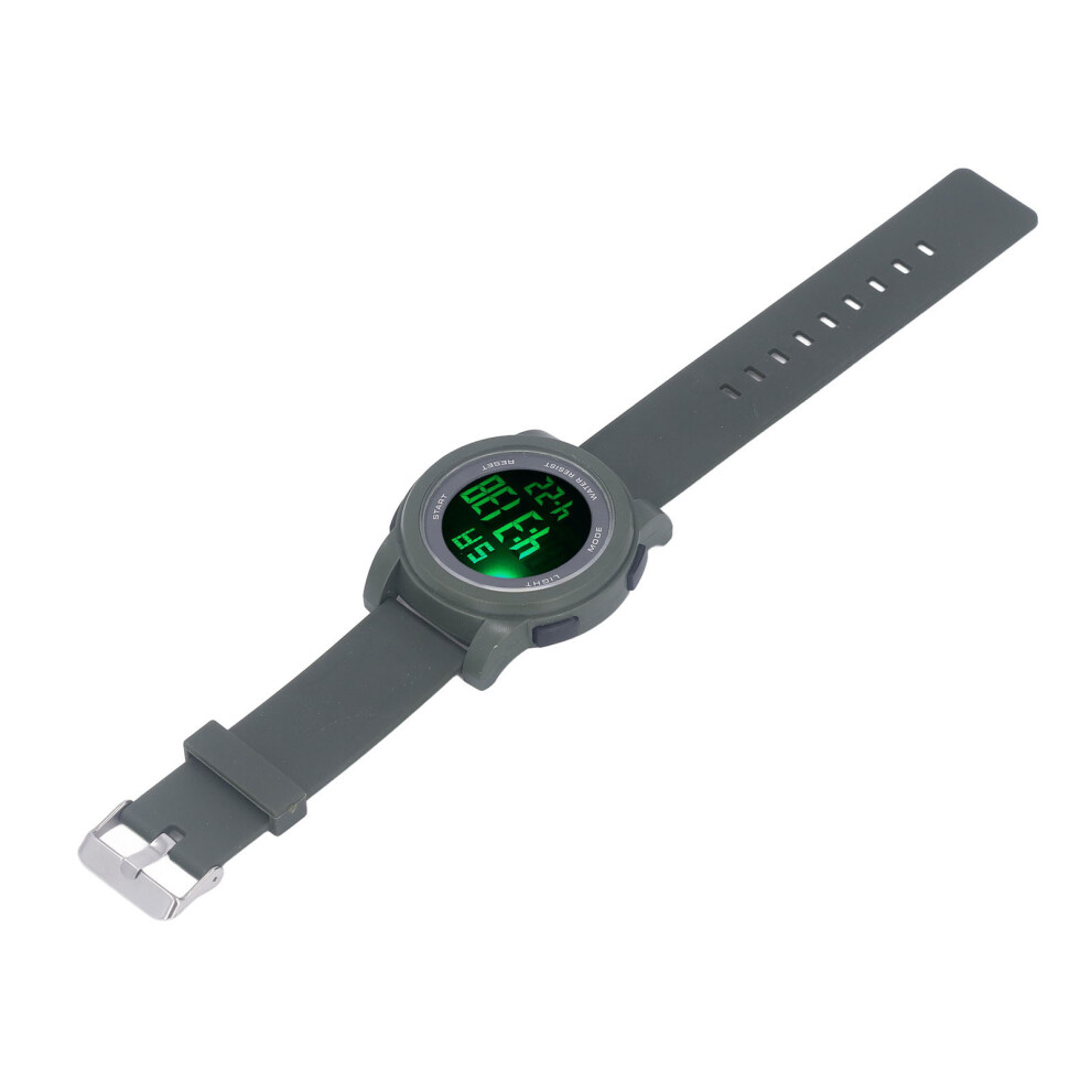 Multifunctional Digital Sports Watch 5Bar Waterproof 60Mah Green 4051388191824