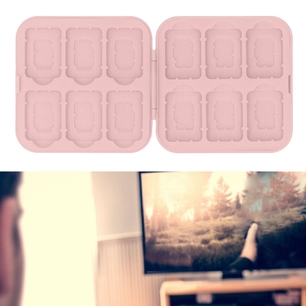 Switch Game Card Holder 12 Slot Silicone Storage Case For Sdhc Memory Card Pink 9391388190577