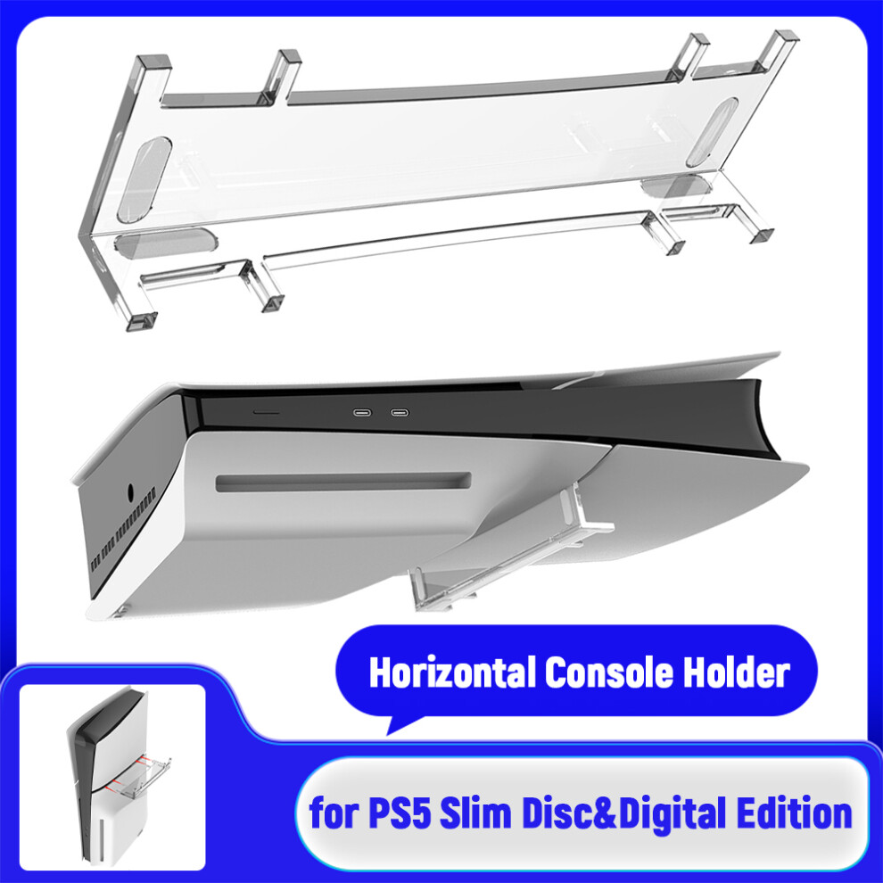For Ps5 Slim Horizontal Console Stand Host Storage Rack Save Space Base Stand Holder For Playstation 5 Slim Disc&Digital Edition 6935161666199