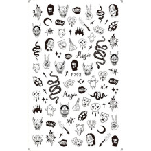 (F792) Halloween Nail Stickers for Party Manicure