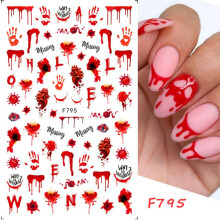 (F795) Halloween Nail Stickers for Party Manicure