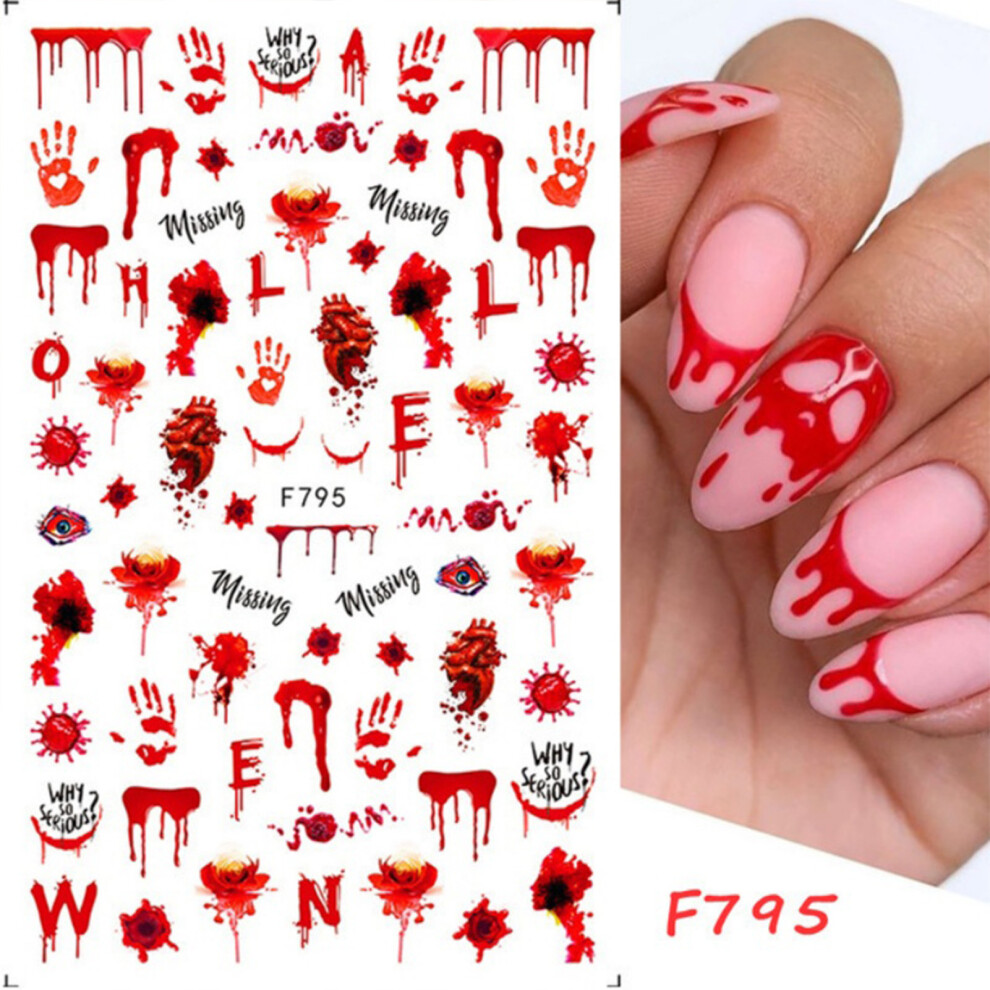 Dachuang Beauty (F795) Halloween Nail Stickers For Party Manicure
