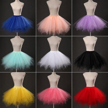 Jupe tutu de ballet à plusieurs épaisseurs en polyester, longueur 45 cm, idéale pour la danse, les fêtes costumées et Halloween.