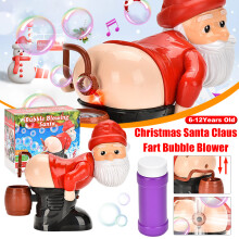 Christmas Santa Claus Fart Bubble Blower Music Bubble Blower Automatic Bubble Blower Santa Claus Bubble Maker For Kids s Gift
