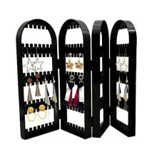 Acrylic Earring Holder 4-Piece Black Storage Rack for Jewellery Display in Bathroom Bedroom