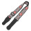 Leather Embroidered Guitar Strap, Adjustable, Red, Wear-Resistant 1