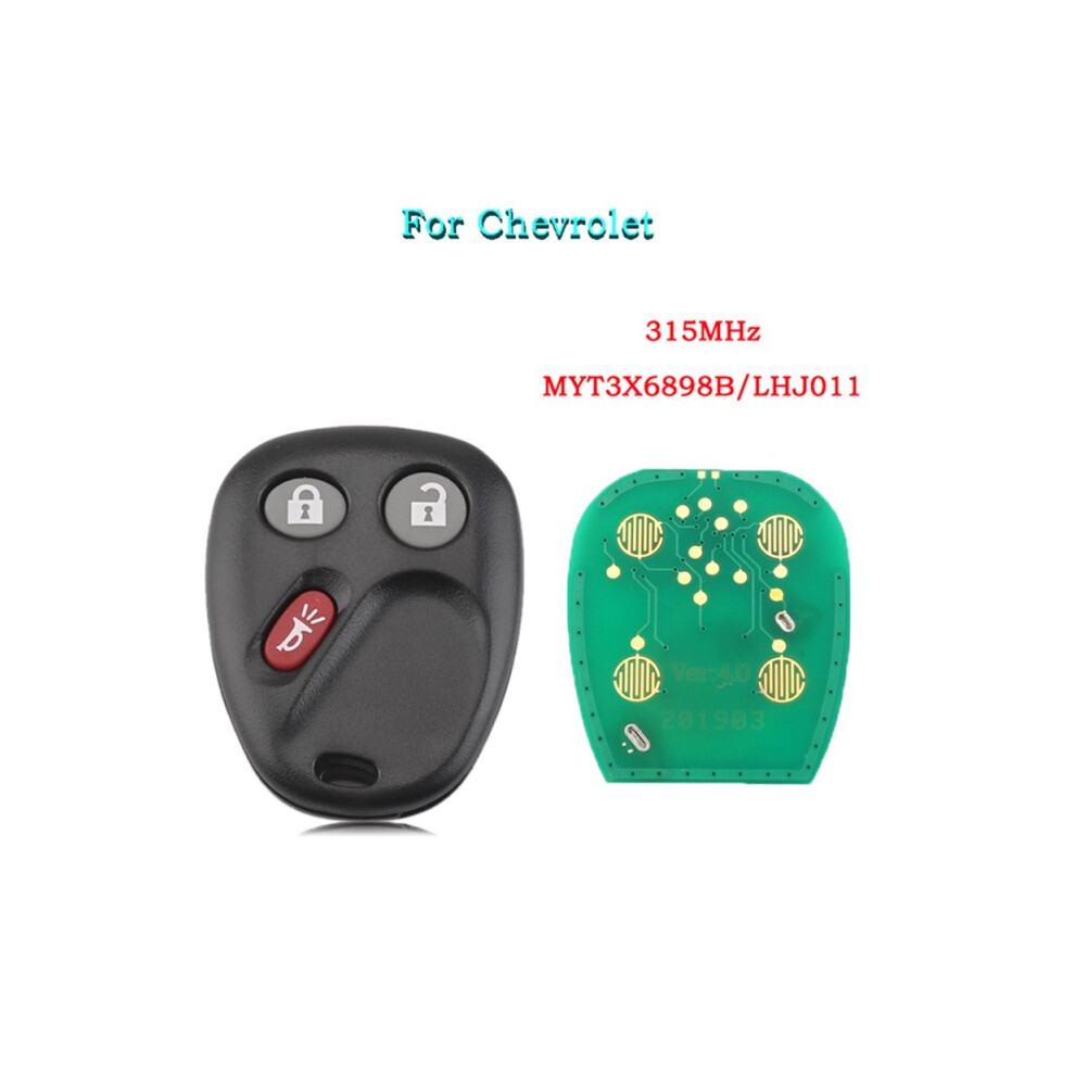 Lhj011 315Mhz 3 Buttons Remote Key Fob For Chevrolet Equinox Tahoe 2003 2004 2005 2006 For Cadillac Gmc 6935161661132