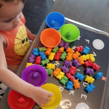 60Pcs Color Sorting Bears | Educational Counting Toys, 6 Colors, 2.5*1.5*2.9cm
