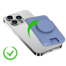 Magnetic for Card Holder Wallet for 16 17 Pro S25 S26 Macsafe Cellphone Grip Tok Finger Ring D
