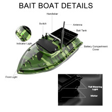 Remote Control Fishing Bait Boat 500m Dual Motor Fish Finder 2KG Load`