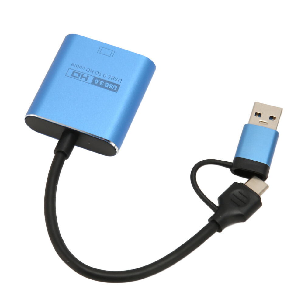 Usb3.0 To Hdmi Adapter 1080P Video Sound Converter Cable Blue 7631388203085
