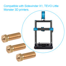 3 Stück Messing-Vulkan-Düsen 0,2 mm für 1,75 mm Filament, M6-Gewinde