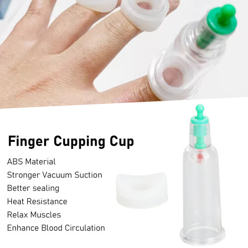 Finger Cupping Cup Vacuum Massage with Curved Ring 2