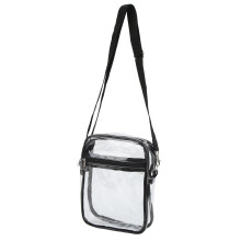 Klarer PVC-Messenger-Tasche, Stadiongenehmigt, Schwarz, Größe L, Arbeit & Business