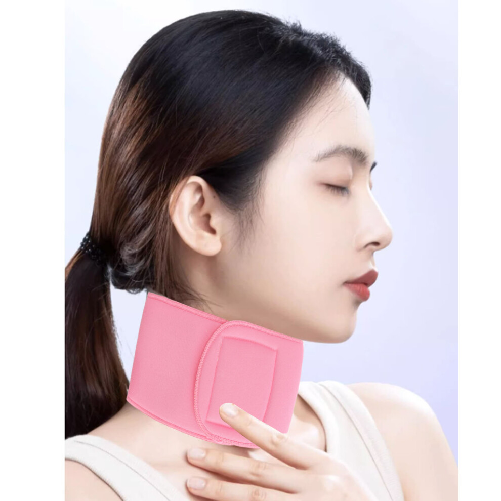 Pink 2 Pcs Reusable Gel Neck Patch Cotton Moisturizing Anti-Wrinkle