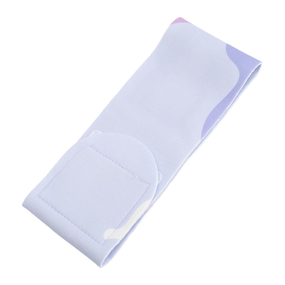 Purple 2 Pcs Washable Faux Suede Neck Wrinkle Patches, 48.8Cm X 8Cm