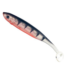 (2 Black Stripe Red Belly 5.6g) Bass Trout Swimbait - Soft Plastic Fishing Lure