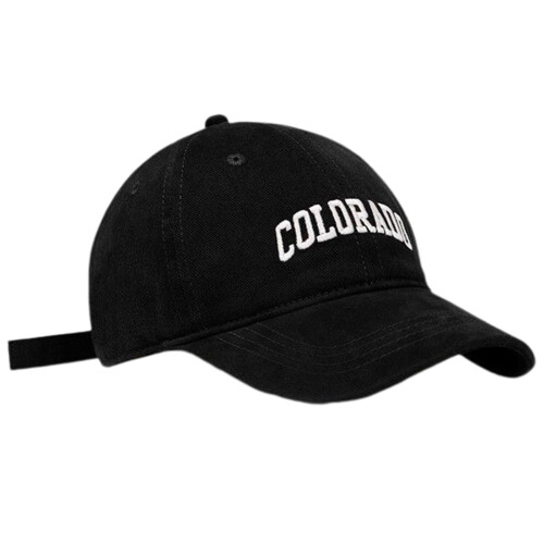 (Black) Unisex Baseball Cap with Letter Pattern