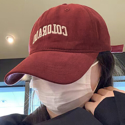 (Wine Red) Unisex Baseball Cap with Letter Pattern