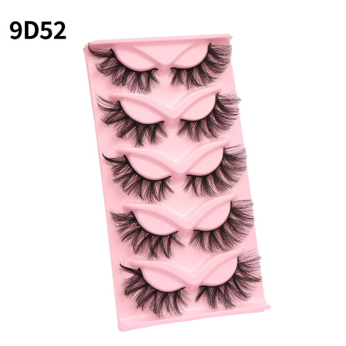 (9D52) 5 Pairs Thick False Eyelashes for Party Wedding