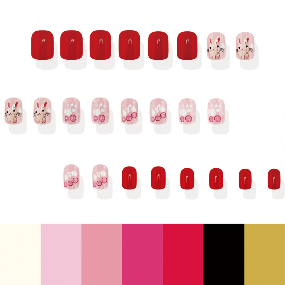 Dachuang Beauty Pink Easter Resin Nail Extensions, Zero Pressure Design