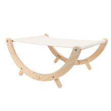 Hamaca para gatos de madera de pino, plegable y antideslizante