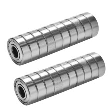 20pcs Carbon Steel Ball Bearings Replacement Single Row Deep Groove Miniature Bearings for Skateboards Inline Skates Accessories