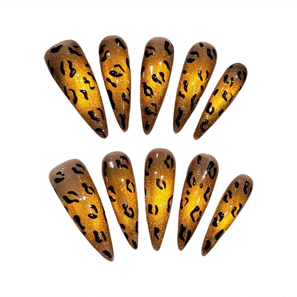 Dachuang Beauty (2249) Leopard Print False Nails - Zero Pressure For Women