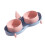Elevated Double Cat Bowls - Ceramic Pink 1