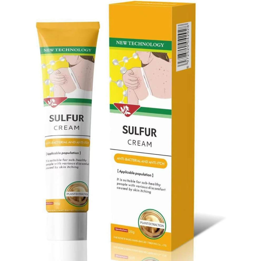 Gogerstar Cream Antifungal Sulfur Sulphur Ointment,Relieves Itchy Skin, Anti Itch S, Suitable For People With Various Skin Types