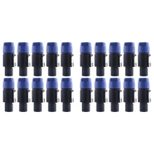 20 Pieces NL4FC Speaker Cables Speakon Cable Connector 4-Pin Speaker Plugs with Twist Lock Waterproof for Cables