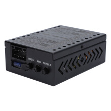 DC12V Car Amplifier 4Ω 50W x 4 Channel DSP Class AB Matte Black