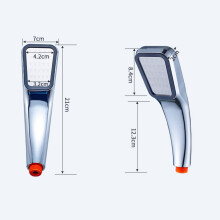 300 Holes High Pressure Handheld Shower Head, 21cm, 1.5m Pipe