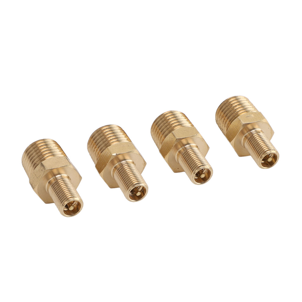 Brass 4Pcs Tank Valve 1/4In Npt Male Thread 200Psi For Automotive Applications 4971388212650