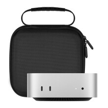 Hard Carrying Case Shockproof Travel Storage Bag with Mesh Pocket Carrying Bag Hard Case for Apple 2024 Mini M4/M4 Pro Chip