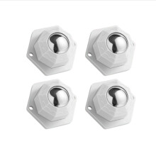 4 Stück Möbelrollen, selbstklebende Lenkrollen White