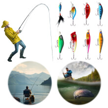 8pcs Mixed Minnow Fishing Lures Artificial Hard Bait Bionic Crankbait for Trout Bass Carp Fishing Accessories