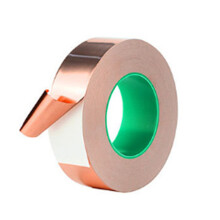 5m Conductive Copper Foil Tape Conductive Shielding Tape Self Adhesive Slug Repellent Tape 25mm for Electrical Repairs