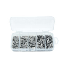 300pcs Fishing Line Tube Connectors Double 1.0-1.8mm Sea Fishing Line Tube High Strength Replacement Kit Rigging Tackle